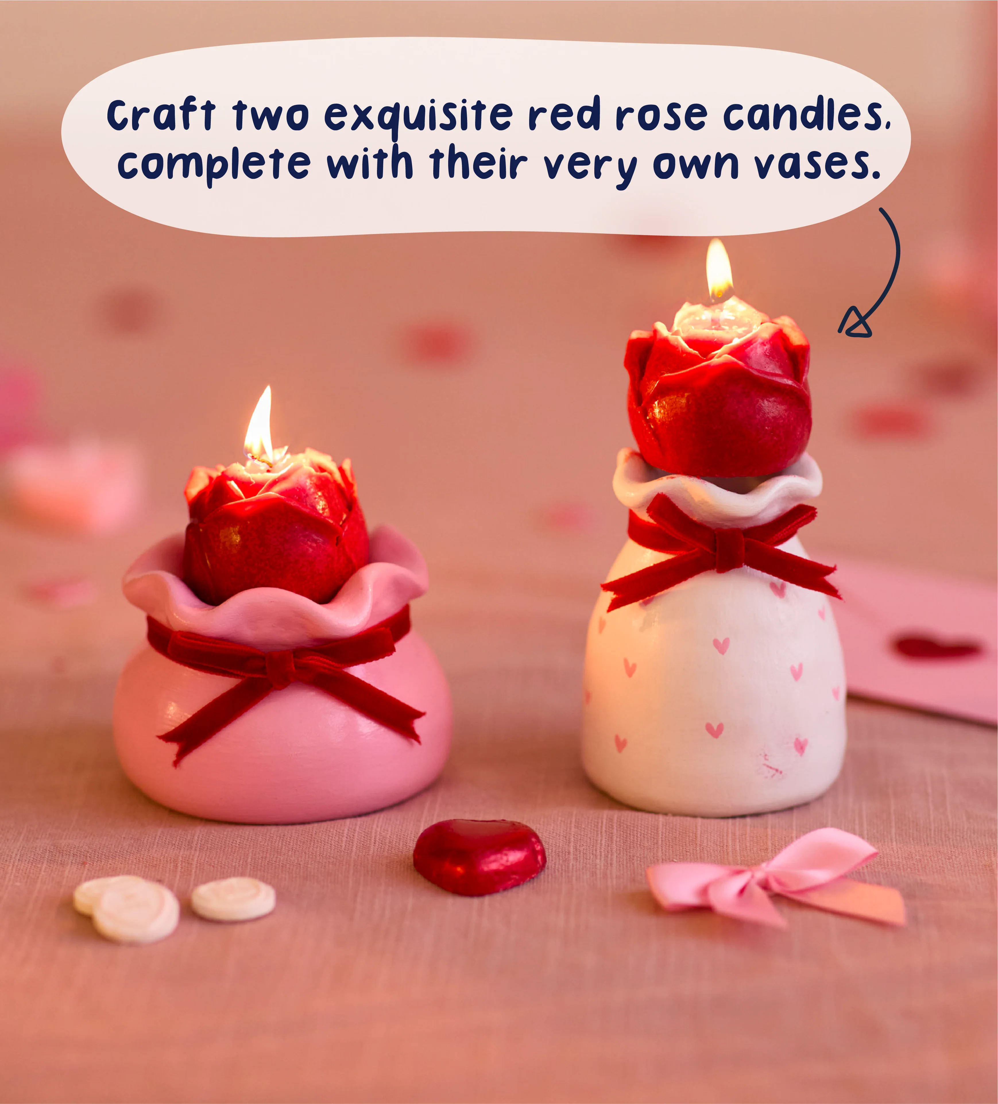 Red Rose Creative Candle & Clay Kit - Image 2